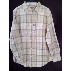 Falls Creek Mens Flannel Tan/Brown  In Sizes ..There's 1 (MED)  & 2‎ (3X)
